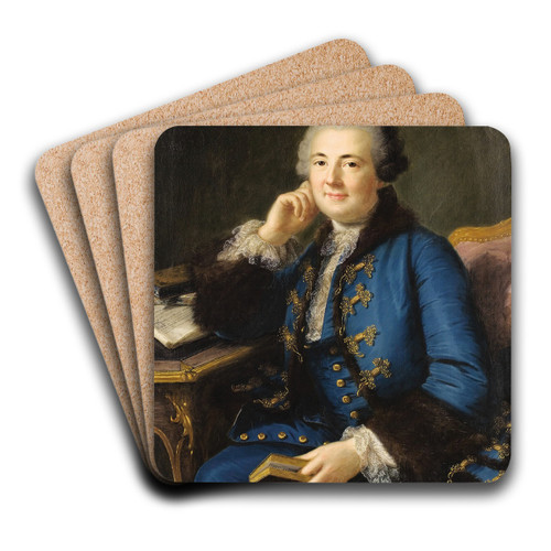 Portrait of a Gentleman by French School Art Drink Coaster set