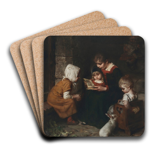 Das neue Bilderbuch by Hermann von Kaulbach Art Drink Coaster set