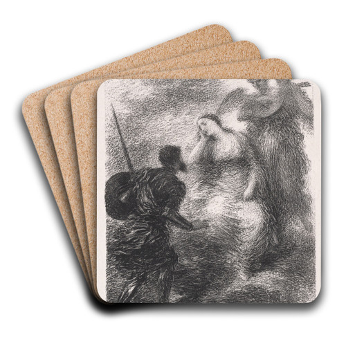 Vision by Henri Fantin-Latour Art Drink Coaster set