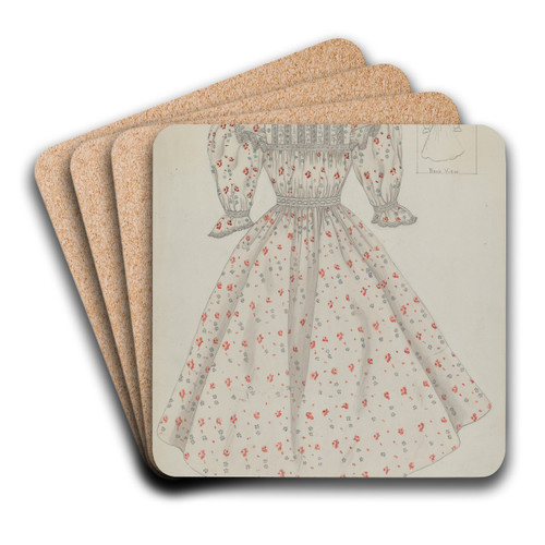 Doll Dress by Mary E. Humes Art Drink Coaster set
