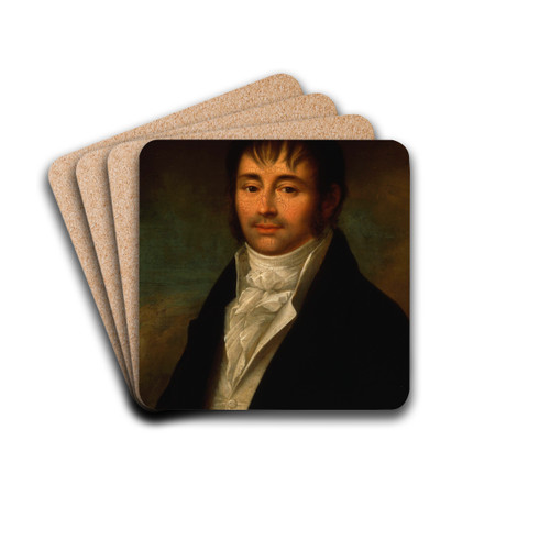 Portrait of Euzebiusz Sowacki by Jzef Pitschmann Drink Coasters - set of 4