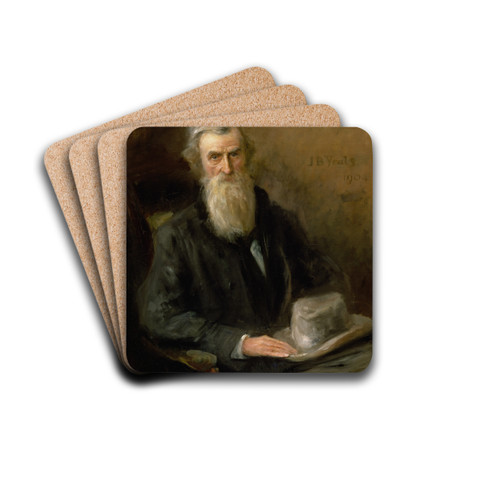 Portrait of John O'Leary (1830-1907), Nationalist and Journalist by John Butler Yeats Drink Coasters - set of 4