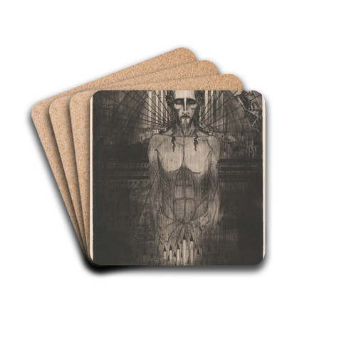Christus te midden van kathedralen 2 by Lodewijk Schelfhout Drink Coasters - set of 4 Christus te midden van kathedralen 2 by Lodewijk Schelfhout Drink Coasters - set of 4