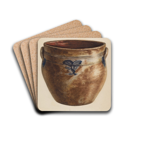 Crock by Yolande Delasser Drink Coasters - set of 4 Crock by Yolande Delasser Drink Coasters - set of 4