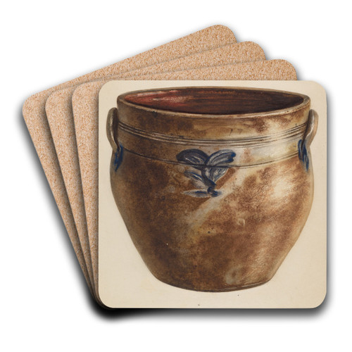 Crock by Yolande Delasser Art Drink Coaster set Crock by Yolande Delasser Art Drink Coaster set