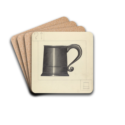 Pewter Mug by Charlotte Winter Drink Coasters - set of 4