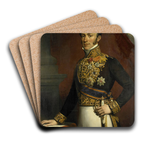 Portrait of Jan Jacob Rochussen, Governor-General of the Dutch East Indies by Nicolaas Pieneman Art Drink Coaster set Portrait of Jan Jacob Rochussen, Governor-General of the Dutch East Indies by Nicolaas Pieneman Art Drink Coaster set