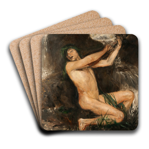 The Water Sprite by Ernst Josephson Art Drink Coaster set