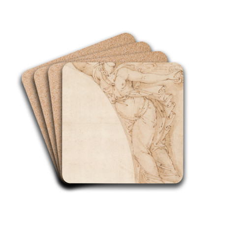 Victory holding a jug by Giulio Romano Drink Coasters - set of 4