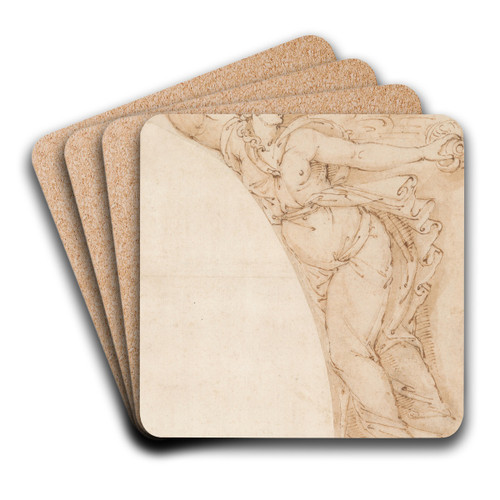 Victory holding a jug by Giulio Romano Art Drink Coaster set