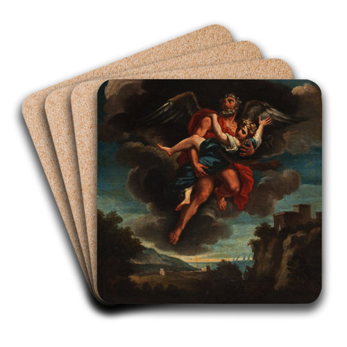 Boreas And Oreithyia by Lazzaro Baldi Art Drink Coaster set