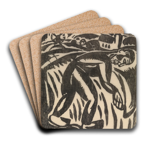 The Reaper by Gustave De Smet Art Drink Coaster set