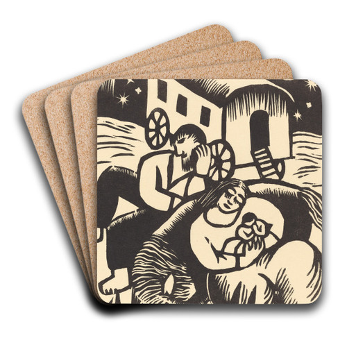 Ruhende Zigeuner by Maria Uhden Art Drink Coaster set