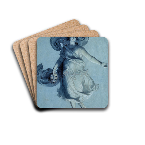 The Dramatic Muse by Friedrich Wilhelm Schadow Drink Coasters - set of 4
