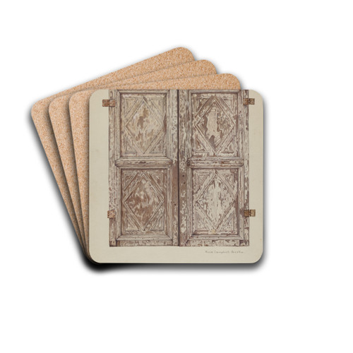 Wooden Cabinet Doors by Rose Campbell-Gerke Drink Coasters - set of 4