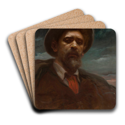 Self-portrait by Franciszek murko Art Drink Coaster set Self-portrait by Franciszek murko Art Drink Coaster set