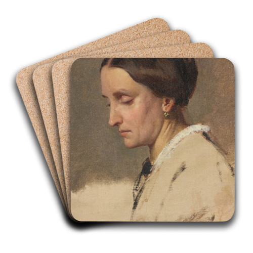 Frauenportrt by Josef Danhauser Art Drink Coaster set