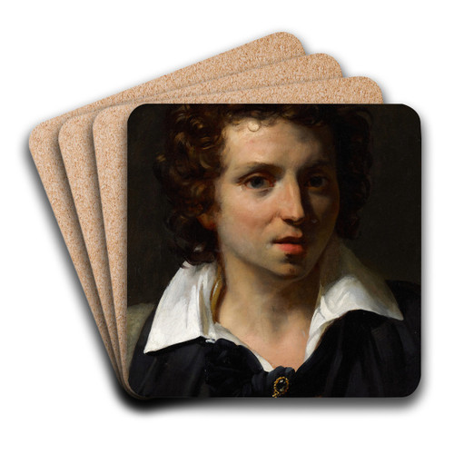 Portrait of a Young Man by Thodore Gricault Art Drink Coaster set