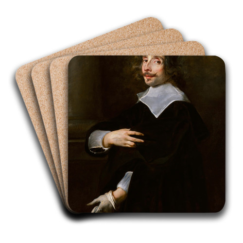 Young Man by Jan Cossiers Art Drink Coaster set
