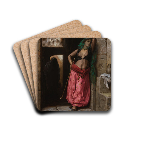 Jeune Fille Du Caire by Jean-Lon Grme Drink Coasters - set of 4 Jeune Fille Du Caire by Jean-Lon Grme Drink Coasters - set of 4
