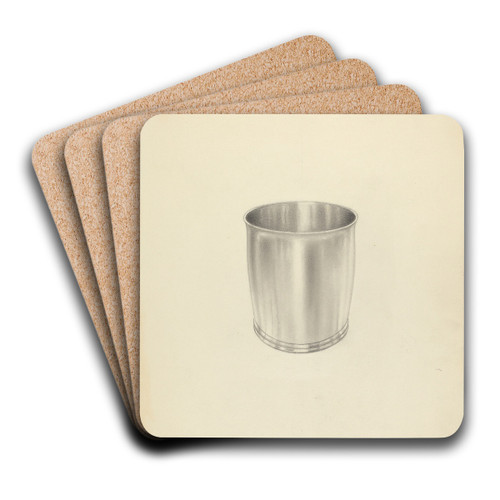 Silver Beaker by Vincent Carano Art Drink Coaster set