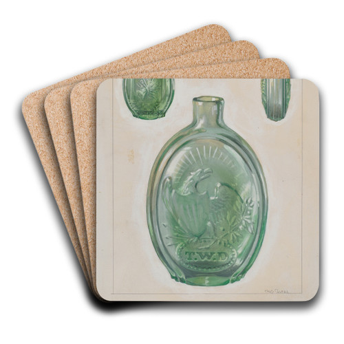 Flask by Charles Caseau Art Drink Coaster set