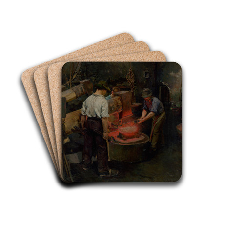 Mechanical Hammering out of Cauldrons by Dominik Skuteck Drink Coasters - set of 4