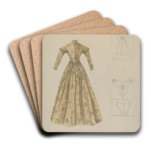 Dress by Mary E. Humes Art Drink Coaster set