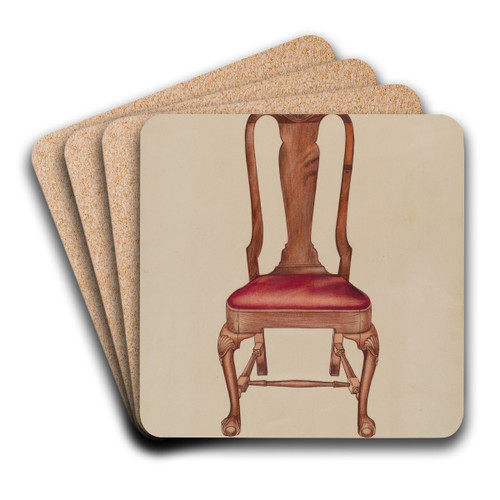Side Chair by Charles Squires Art Drink Coaster set