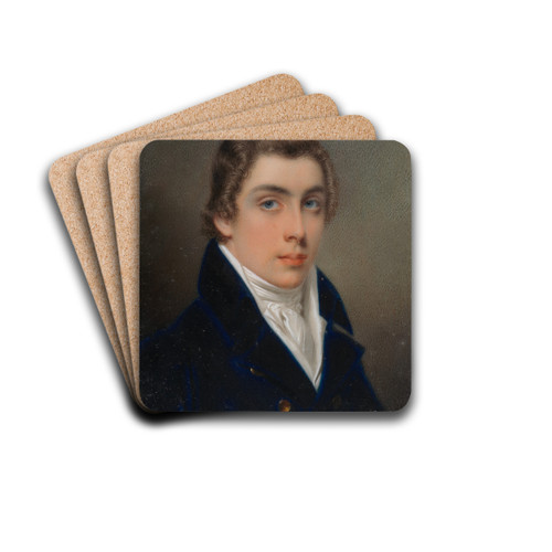 Portrait of a Gentleman by John Cox Dillman Engleheart Drink Coasters - set of 4