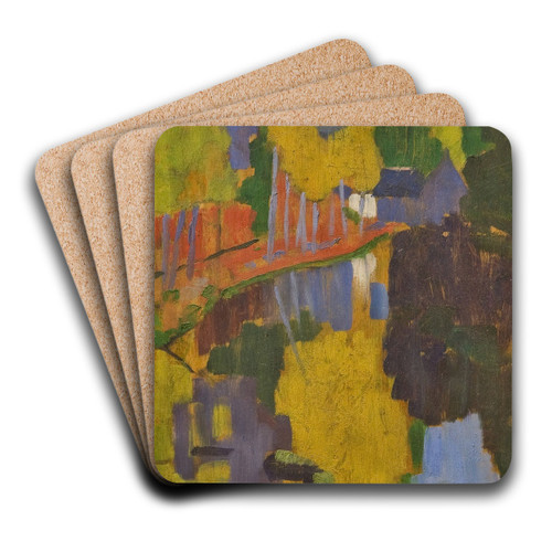 The Talisman by Paul Srusier Art Drink Coaster set