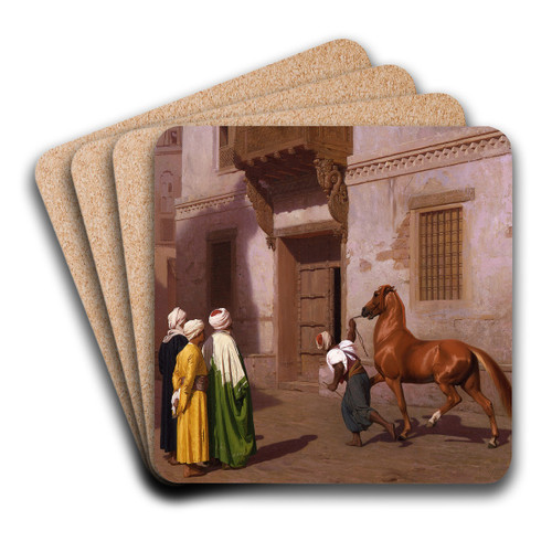 The Horse Market by Jean-Lon Grme Art Drink Coaster set
