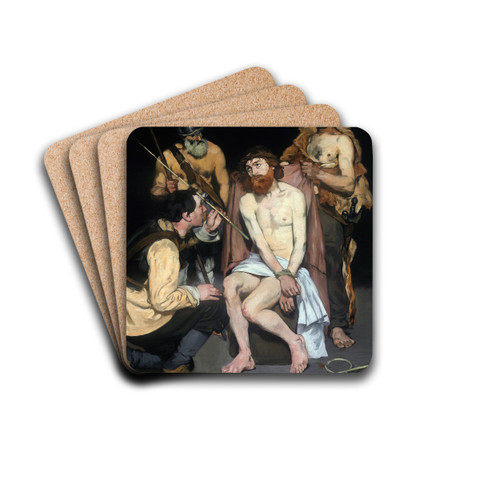 Jesus Mocked by the Soldiers by douard Manet Drink Coasters - set of 4