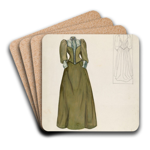 Dress by Mary E. Humes Art Drink Coaster set