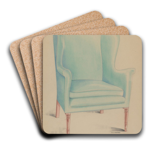 Duncan Phyfe Chair by Walter W. Jennings Art Drink Coaster set