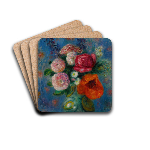 Bouquet with Poppy by William James Glackens Drink Coasters - set of 4