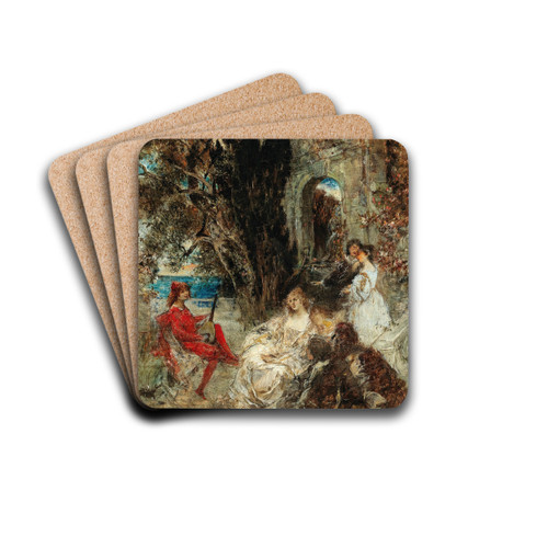 Serenade by Eduard Veith Drink Coasters - set of 4