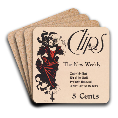 Clips, the new weekly by Henry Brevoort Eddy Art Drink Coaster set