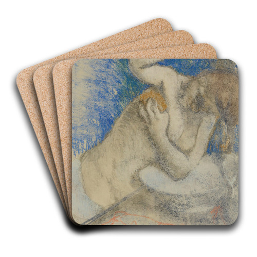 Femme  Sa Toilette by Edgar Degas Art Drink Coaster set Femme  Sa Toilette by Edgar Degas Art Drink Coaster set