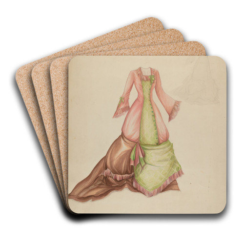 Dress by Marie Alain Art Drink Coaster set