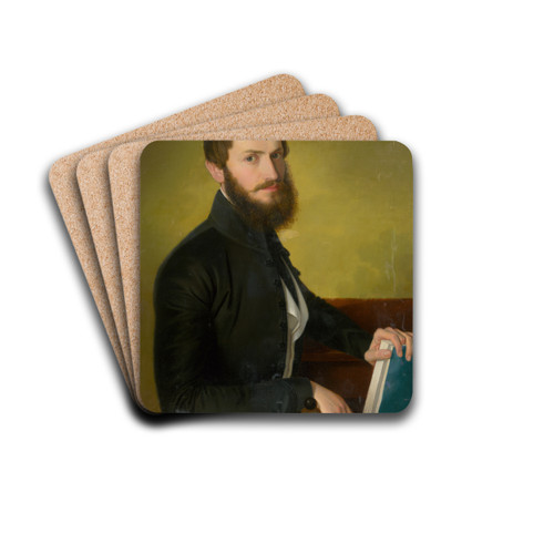 Portrait of a Man by Jozef Boetech Klemens Drink Coasters - set of 4
