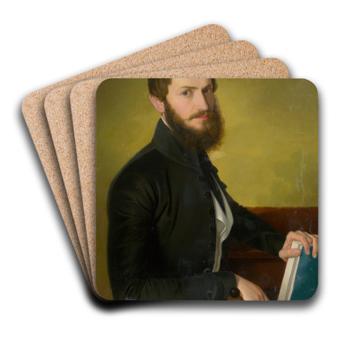 Portrait of a Man by Jozef Boetech Klemens Art Drink Coaster set