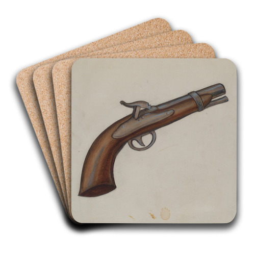 Gun by Jay Katz Art Drink Coaster set