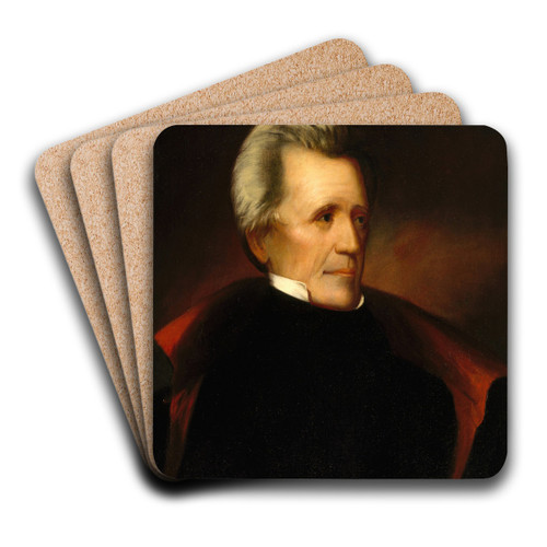 Portrait of Andrew Jackson by Ralph Eleaser Whiteside Earl Art Drink Coaster set Portrait of Andrew Jackson by Ralph Eleaser Whiteside Earl Art Drink Coaster set