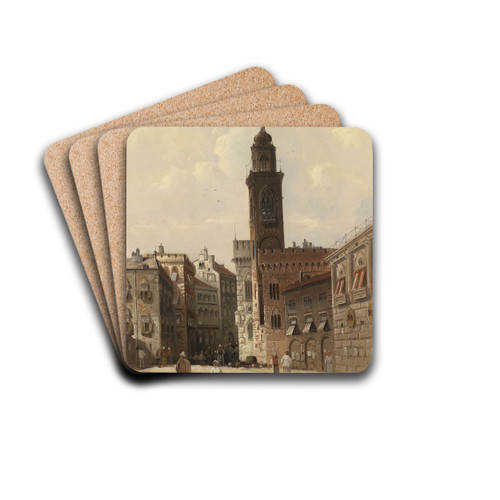 Stadtansicht by August Von Siegen Drink Coasters - set of 4