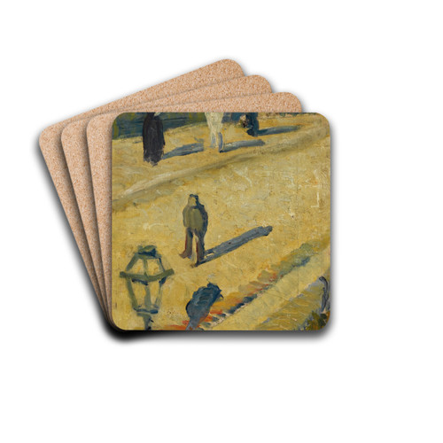 Scne De Rue by Emile Bernard Drink Coasters - set of 4 Scne De Rue by Emile Bernard Drink Coasters - set of 4