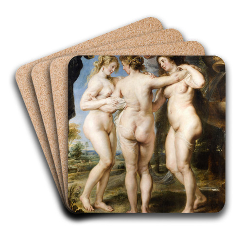 The Three Graces by Peter Paul Rubens Art Drink Coaster set The Three Graces by Peter Paul Rubens Art Drink Coaster set