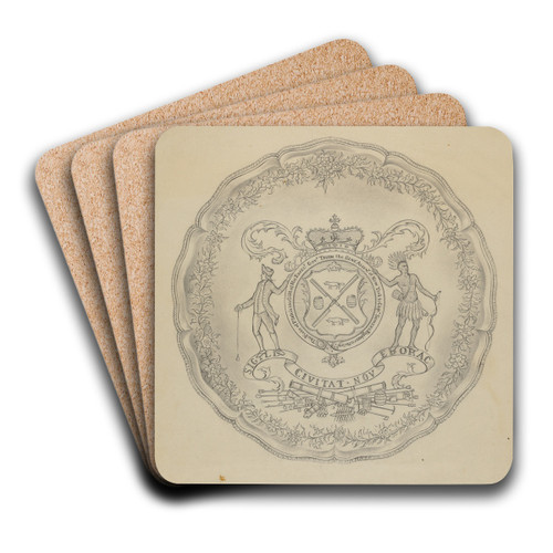 Silver Salver by Clayton Braun Art Drink Coaster set