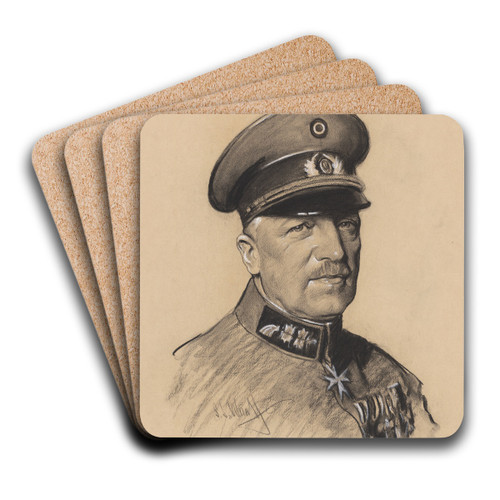 Kurt Von Schleicher by Samuel Johnson Woolf Art Drink Coaster set