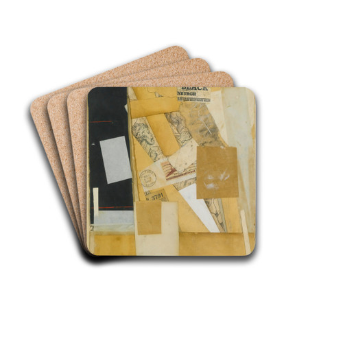 Black Nburgh by Kurt Schwitters Drink Coasters - set of 4